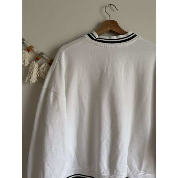 Free People Movement Best Of Pullover White Varsity Oversized Sporty Preppy XS - Picture 10 of 11